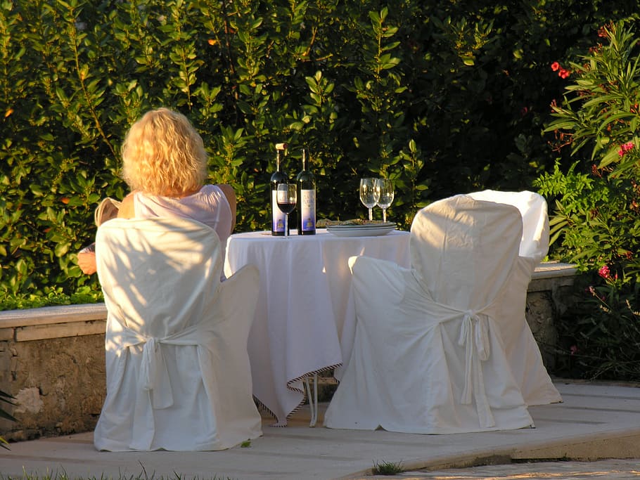 wine, expectations, dinner, rear view, plant, real people, nature HD wallpaper