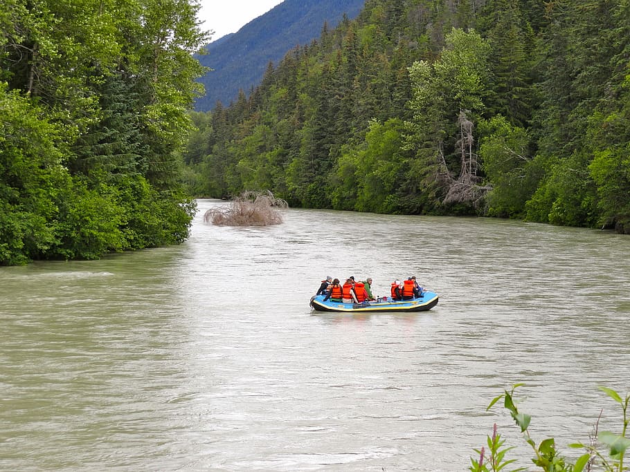 People Going down the River in Alaska, landscape, landscapes, HD wallpaper