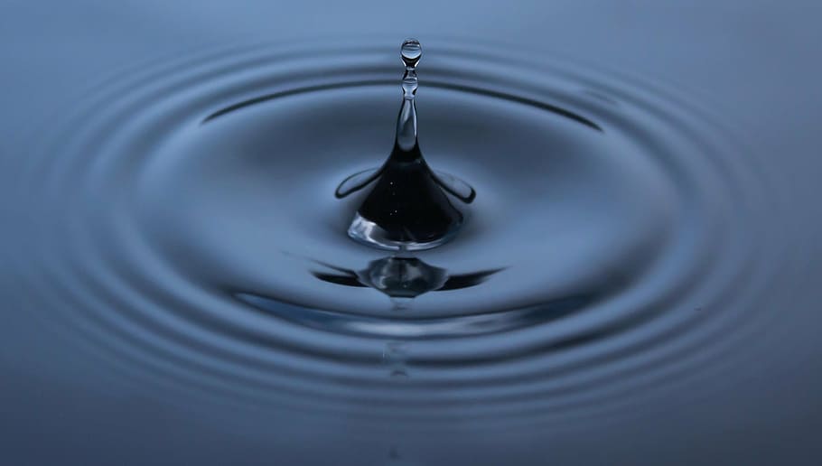 water, clean, drop, rippled, motion, splashing, no people, concentric HD wallpaper