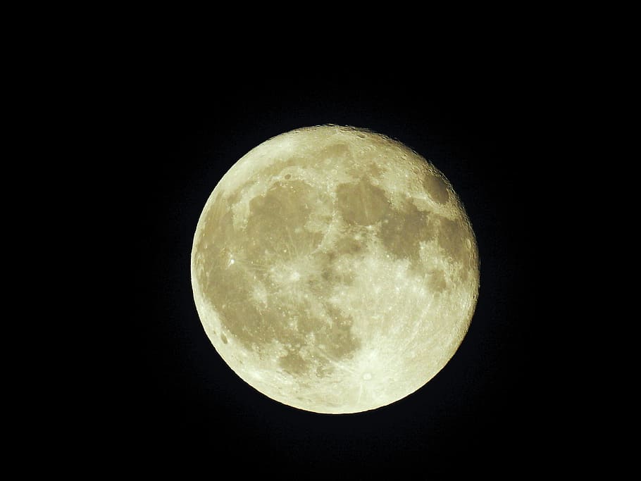 moon, night, full moon, sky, moon craters, moonlight, astronomy HD wallpaper