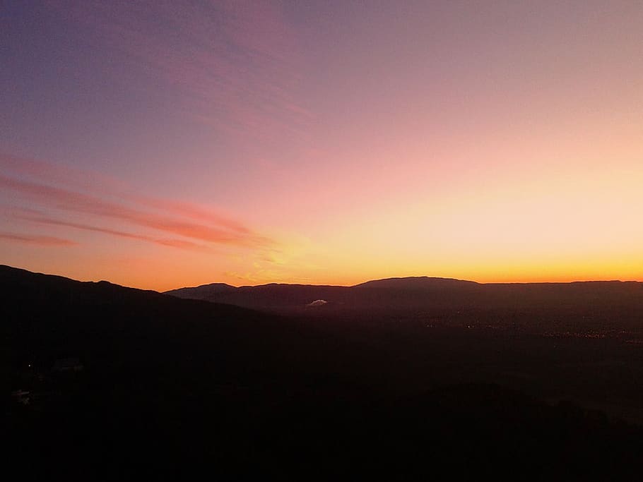 dusk, reddish, orange, sky, sunset, environment, beauty in nature HD wallpaper