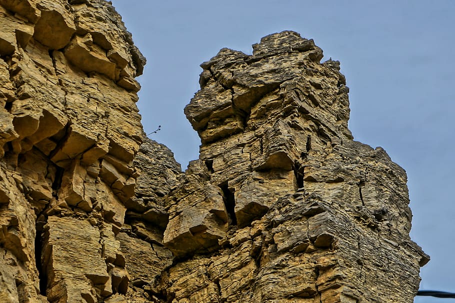 rock, schroff, landscape, stone, steep, high, limestone, quarry HD wallpaper