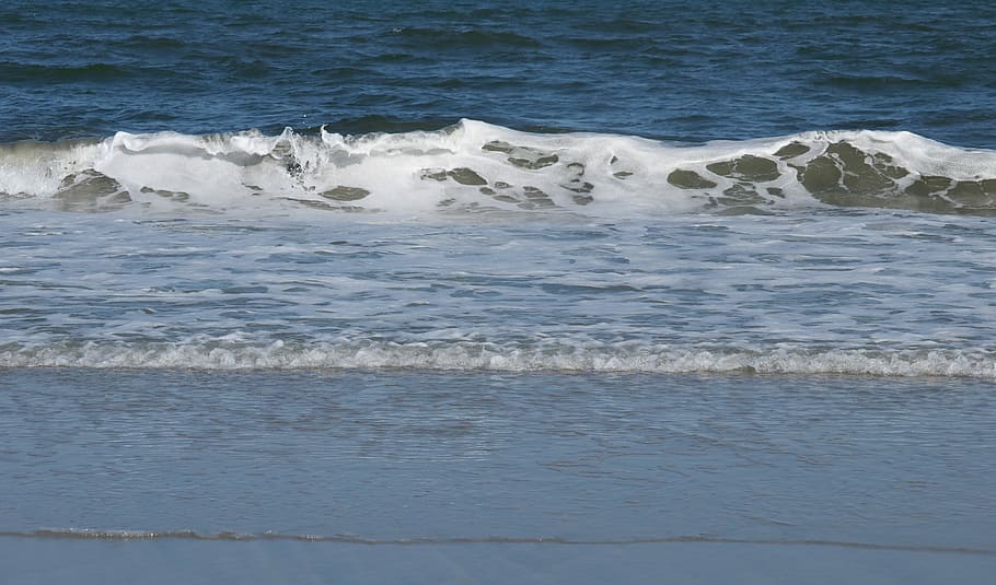 Waves, Beach, Ocean, Water, Sand, Sea, vacation, summer, coast HD wallpaper