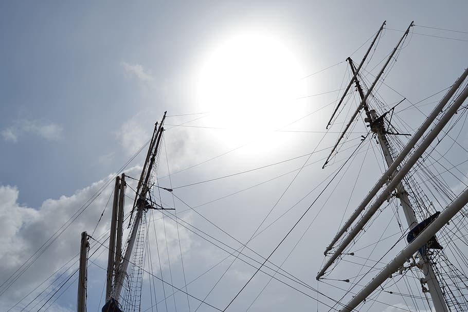 Sun, Sky, Sailing, Sailing Vessel, nautical vessel, sunlight HD wallpaper