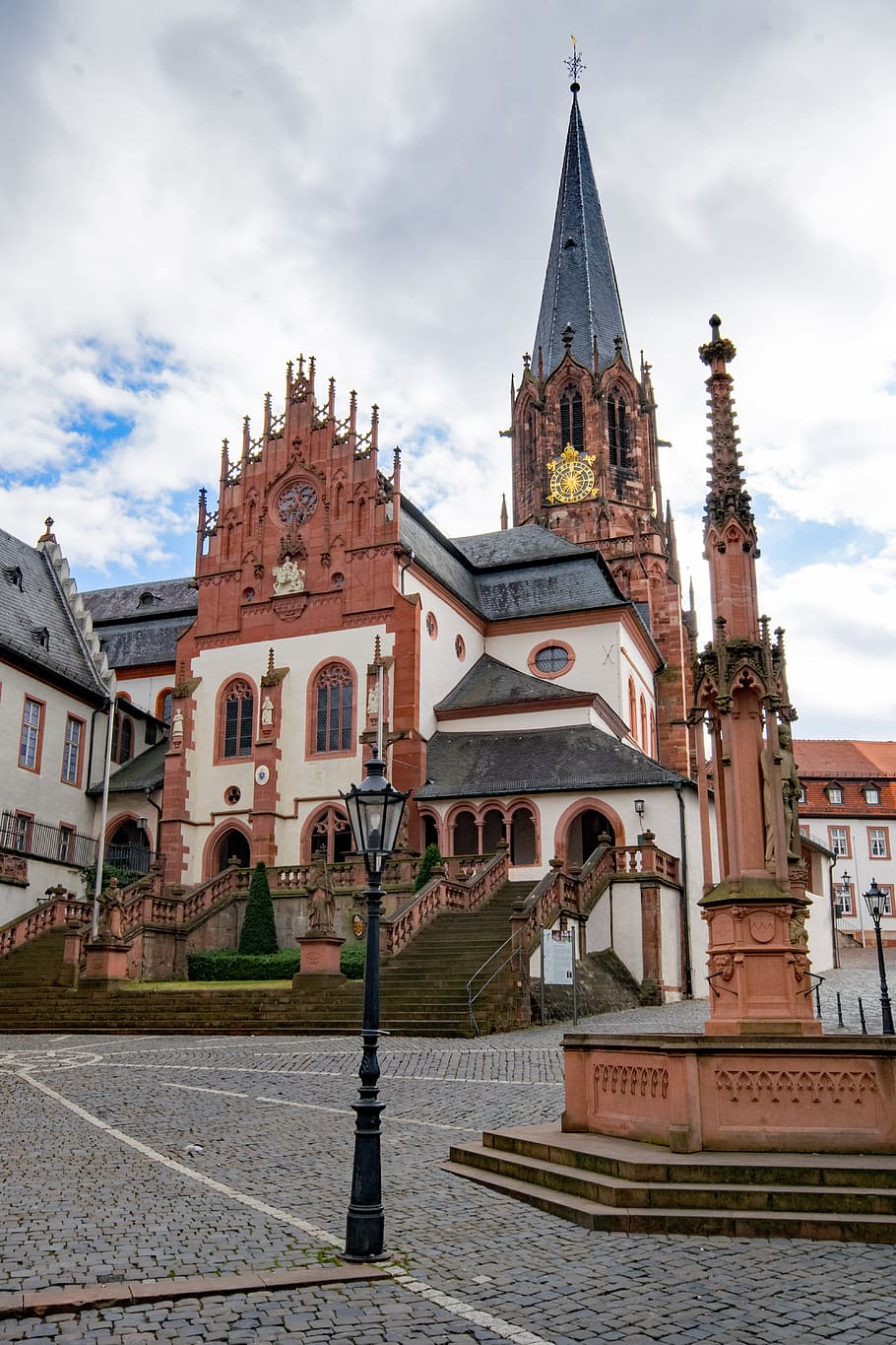 Collegiate Basilica, Aschaffenburg, lower franconia, bavaria, HD wallpaper