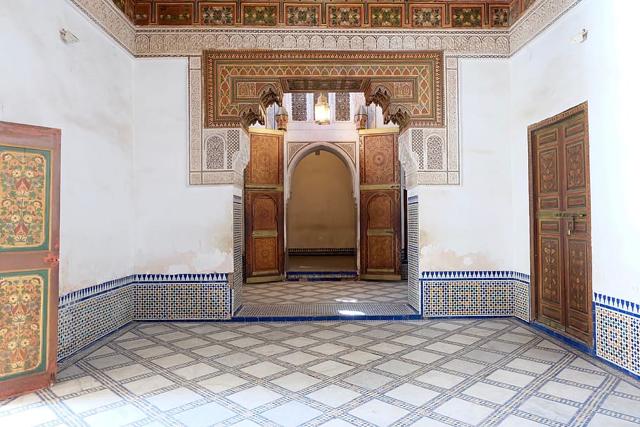 Bahia Palace, Marrakech, Souk, the bahia palace, morocco, 19th century, HD wallpaper