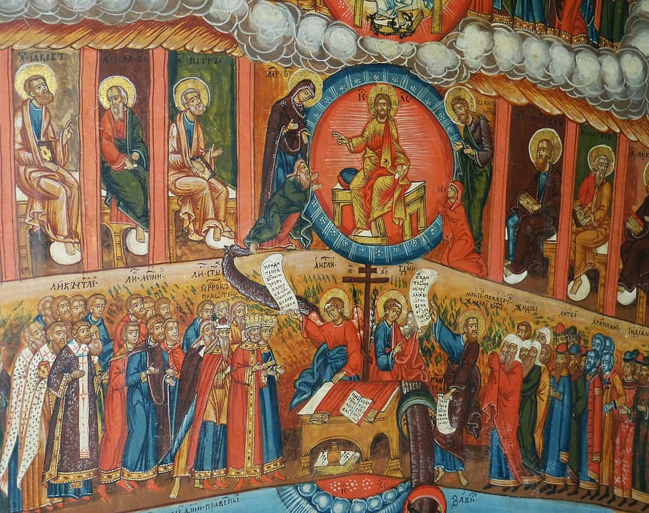 mural, image, russia, icon, orthodox, church, believe, russian orthodox church