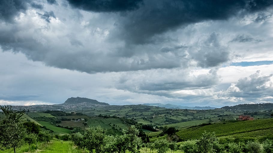 landscape, romagna, maps, sky, campaign, clouds, cloud - sky HD wallpaper
