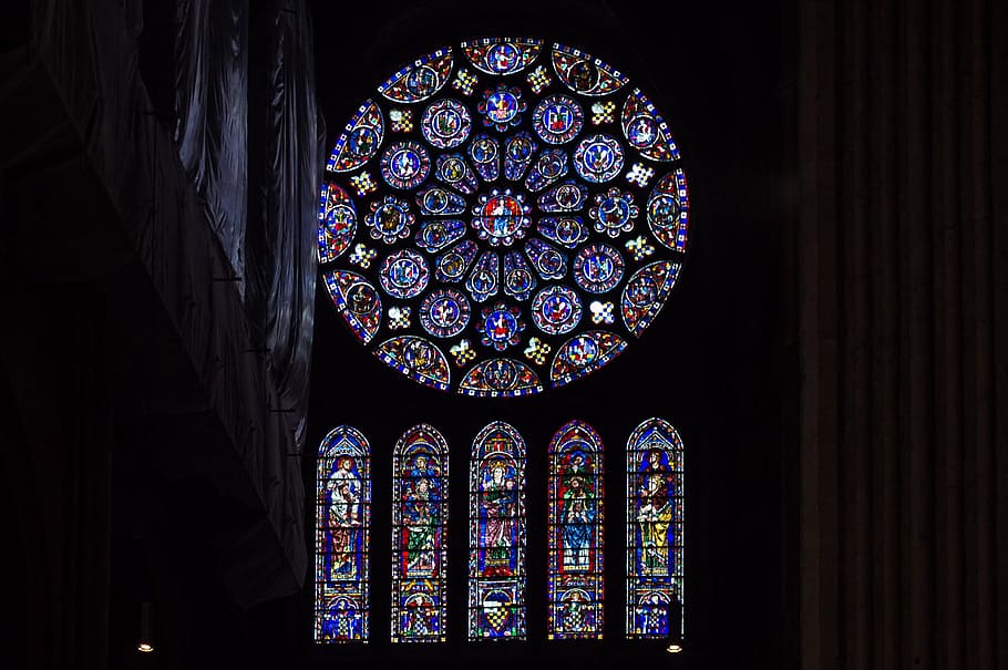 Chartres, Cathedral, Rosette, religion, spirituality, architecture, HD wallpaper