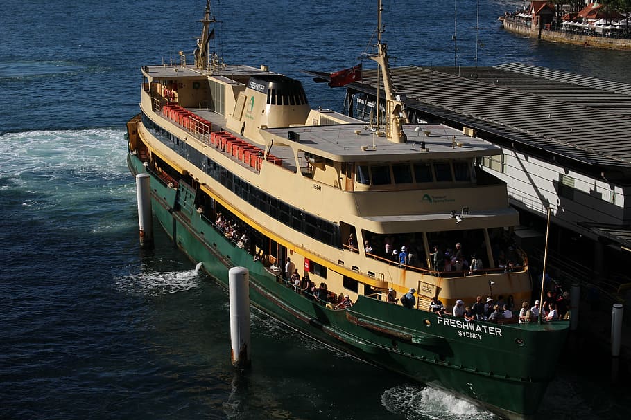 boat on body of water, ferry, manly, sydney, nautical vessel HD wallpaper