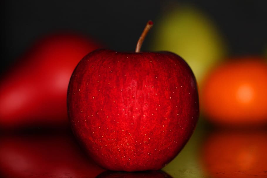 apple, fruit, healthy, red, fresh, eating, food and drink, healthy eating HD wallpaper