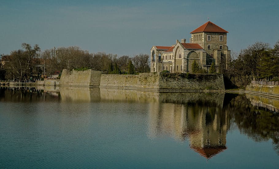 Castle, Lakeside, Spring, daddy, middle ages, water, architecture And Buildings HD wallpaper