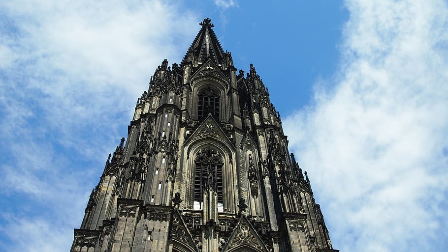 cologne, dom, sky, low angle view, religion, place of worship HD wallpaper
