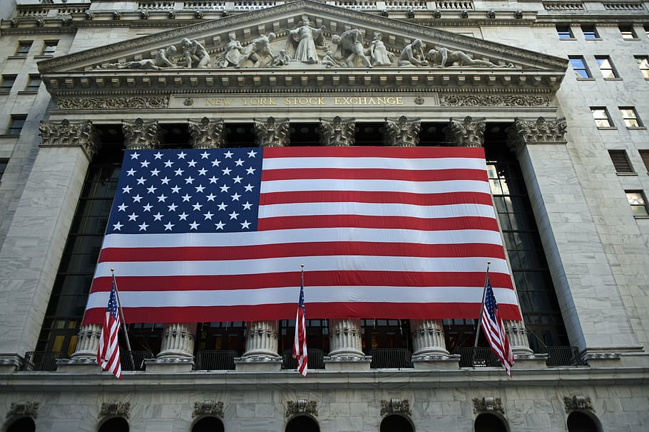 new, york, visit, flag, patriotism, architecture, built structure HD wallpaper