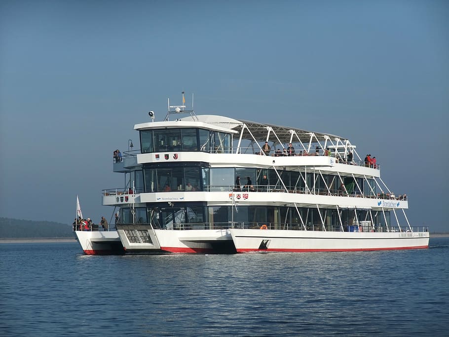ferry, boot, lake, water, port, nautical vessel, sea, transportation HD wallpaper