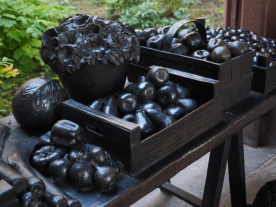Blacksmithing, Iron, Fruits, art, vegetables, metal, bettina eichinger HD wallpaper
