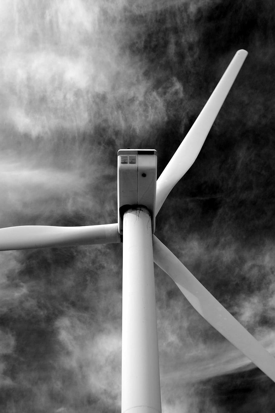 grayscale wind turbine, wind turbine, wind farm, architecture HD wallpaper