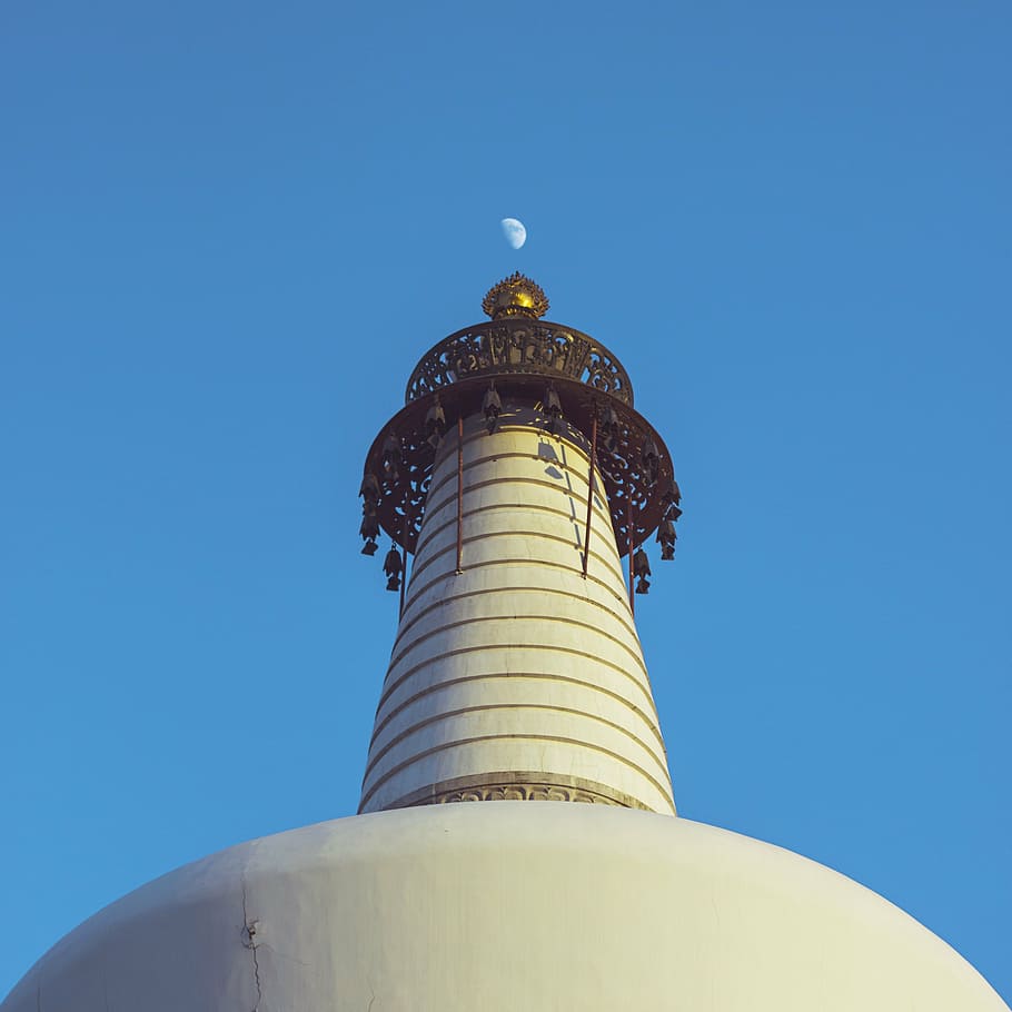 beijing, baita, chinese, sky, low angle view, blue, clear sky HD wallpaper