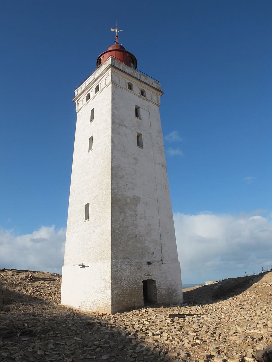 denmark, løkken, lighthouse, beacon, north sea, stand, coast HD wallpaper