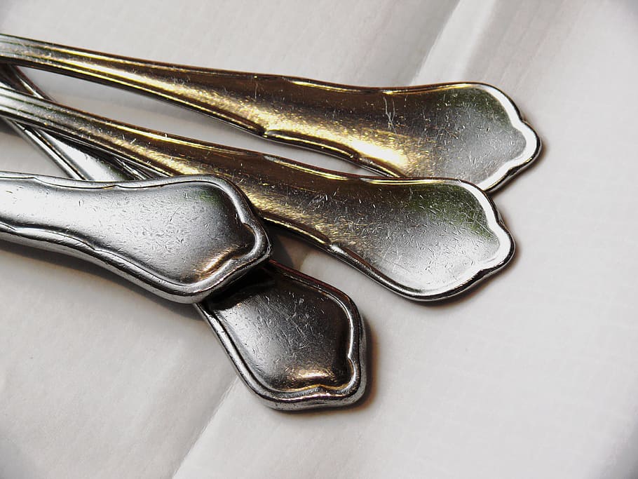 cutlery, eat, fork, kitchen, spoon, knife, restaurant, silver HD wallpaper