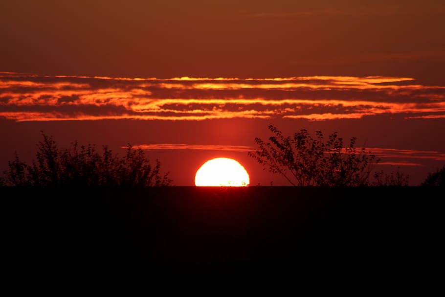 sunset, sky, cloud, in the evening, cloud - sky, scenics - nature HD wallpaper