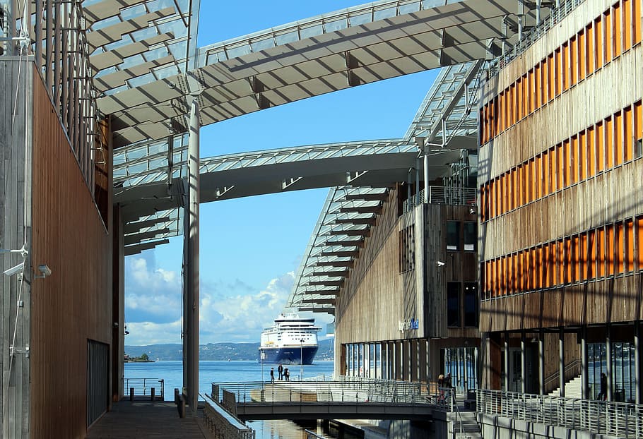 oslo, norway, port, oslofjord, city, modern, building, scandinavia