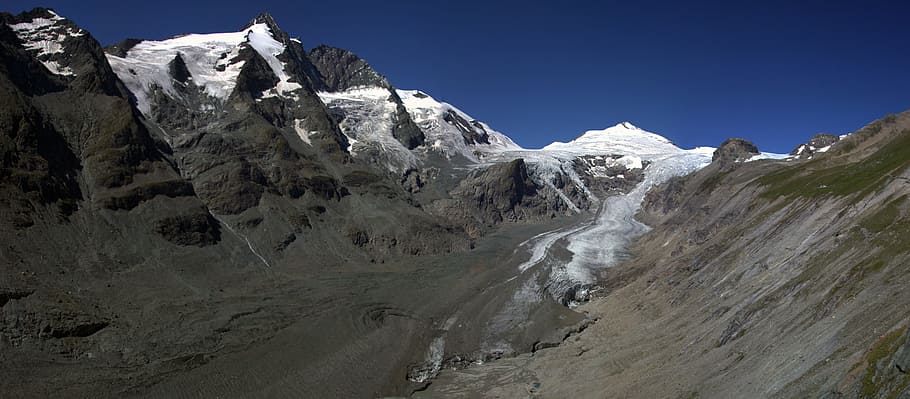 snow, panorama, mountain, ice, hike, grossglockner, nature HD wallpaper