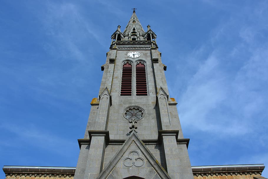 church, bell, saint méloir des ondes, brittany, religious building, HD wallpaper