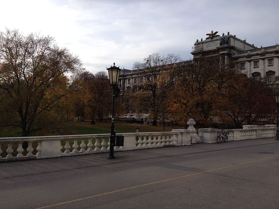 park, autumn, terrace, old building, built structure, architecture HD wallpaper