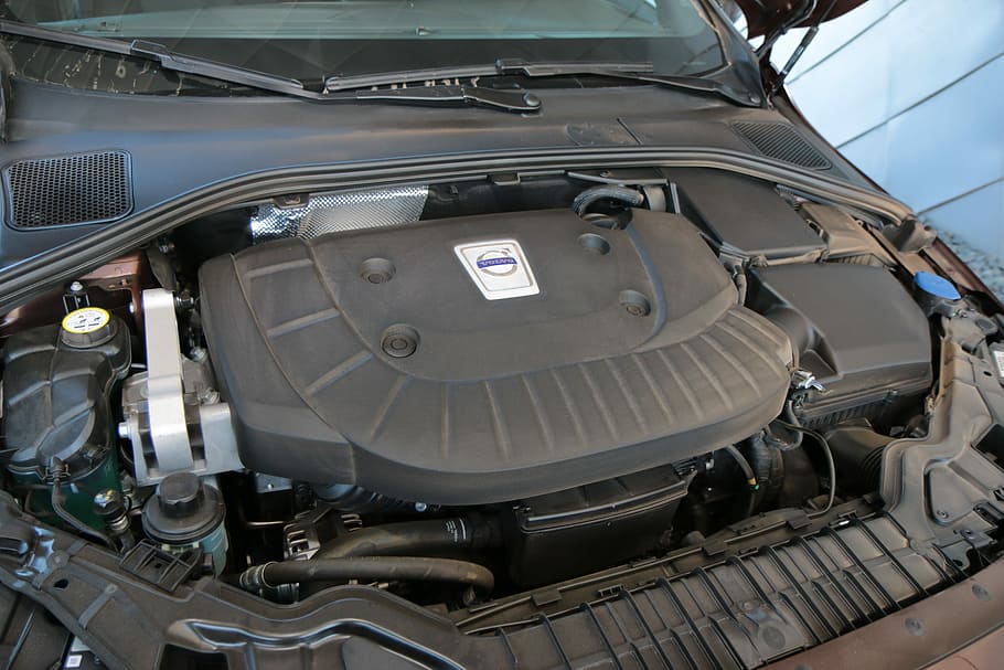 Car, Volvo, Engine Room, D4, Diesel, no people, day, cockpit HD wallpaper