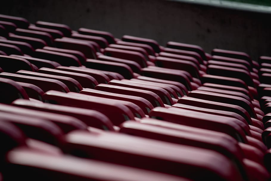 Selective Focus Photograph of Red Oval Shape Equipment, chairs HD wallpaper