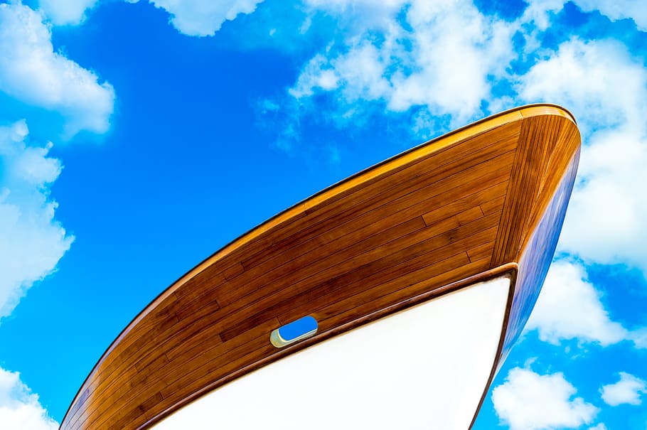 boat, sky, cloud, sea, ship, ocean, travel, blue, nature, summer HD wallpaper