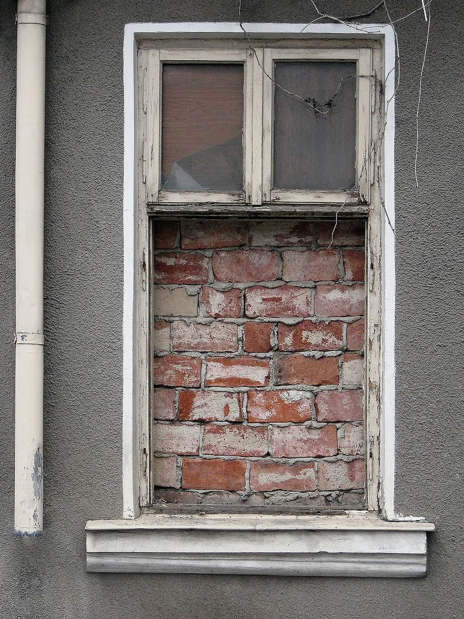 window, wall, bricks, prison, bucharest, romania, architecture HD wallpaper