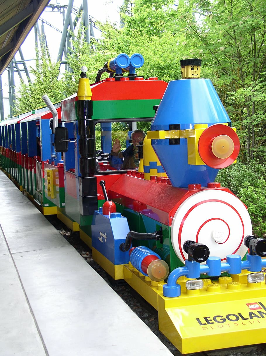 legoland, günzburg, train, railway, locomotive, steam locomotive