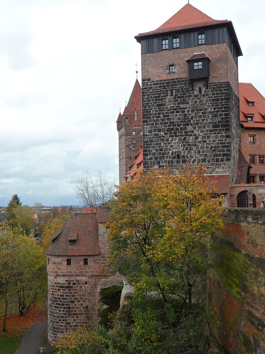 Imperial Castle, Nuremberg, stony, pride, sublime, autumn mood, HD wallpaper