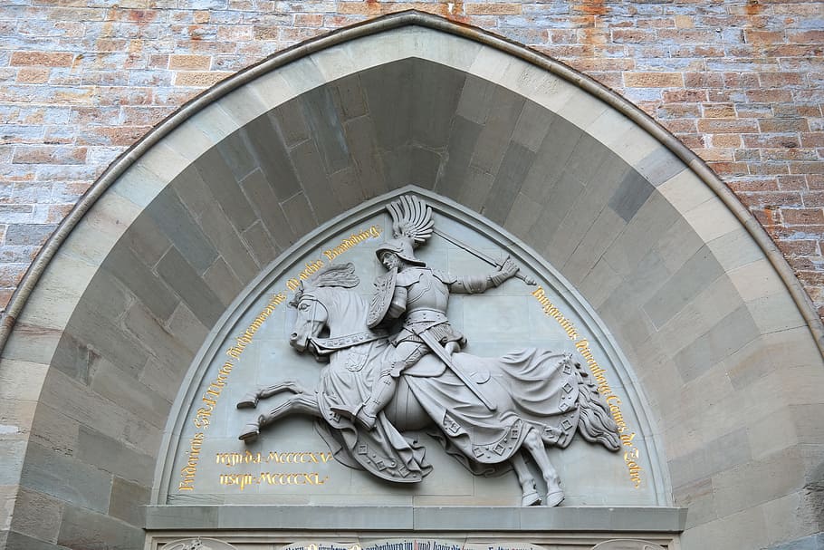 Reiter, Horse, Relief, Eagle Gate, hohenzollern castle, architecture HD wallpaper