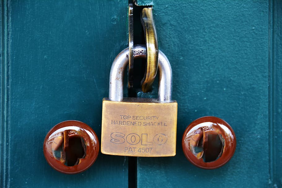 pad lock, shackle, padlock, security, steel, metal, closed