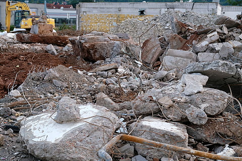 Construction, Building, Rubble, Debris, building rubble, demolition HD wallpaper