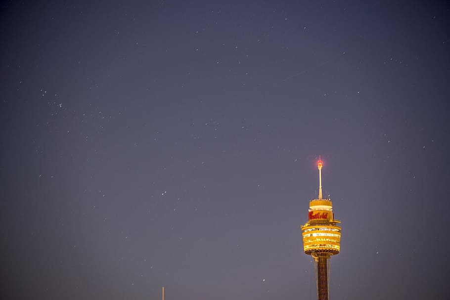 Hd Wallpaper Sydney Australia Centrepoint Tower Stars Dawn