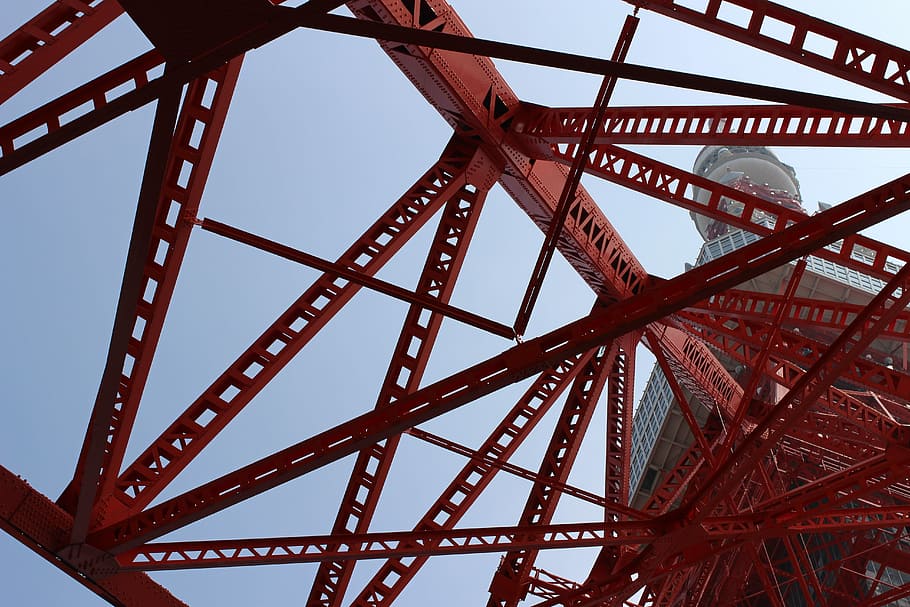 steel, sky, expression, iron, industry, construction, architecture HD wallpaper