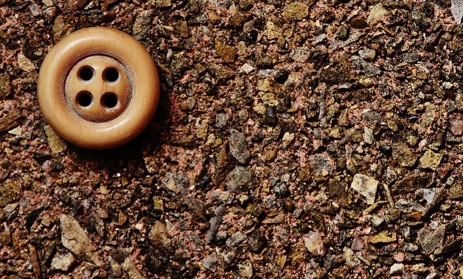 button, 4 holes, beige, close, color, no people, day, high angle view HD wallpaper
