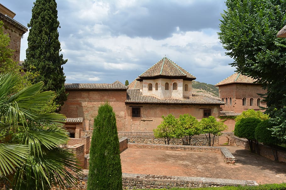 Alhambra, Andalusia, Landscape, Castle, granada, spain, town castle, HD wallpaper
