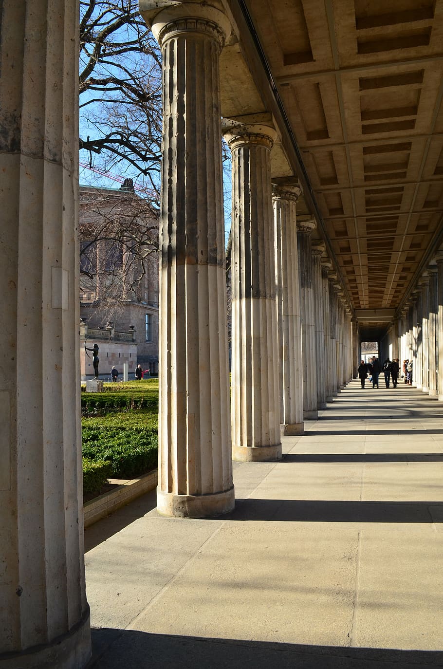 gang, columnar, arcade, architecture, places of interest, berlin HD wallpaper
