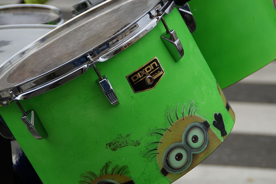 Drum, Drums, Minions, Instrument, Music, drummer, band, musician HD wallpaper
