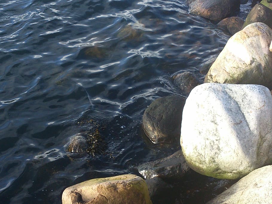 stone, water, reflection, natural, relaxation, zen, tranquil HD wallpaper