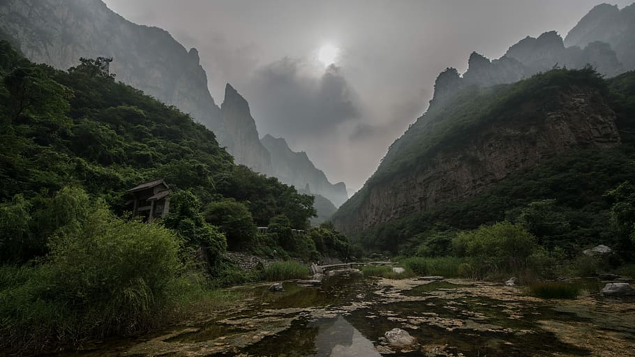 landscape photography of valley during daytime, geopark, china, HD wallpaper