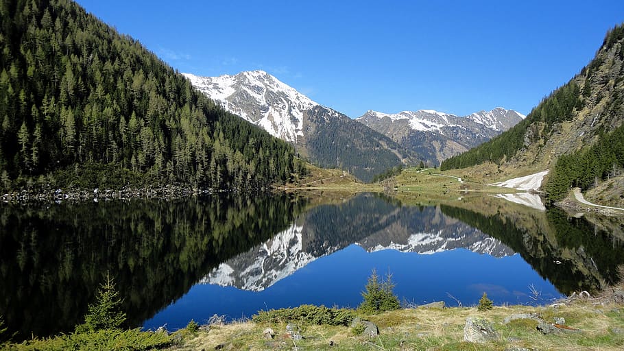 riesachsee, bergsee, spring, ennstal, schladming, landscape HD wallpaper
