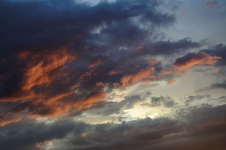 Sky, Clouds, Afterglow, nature, cloud - Sky, cloudscape, weather HD wallpaper