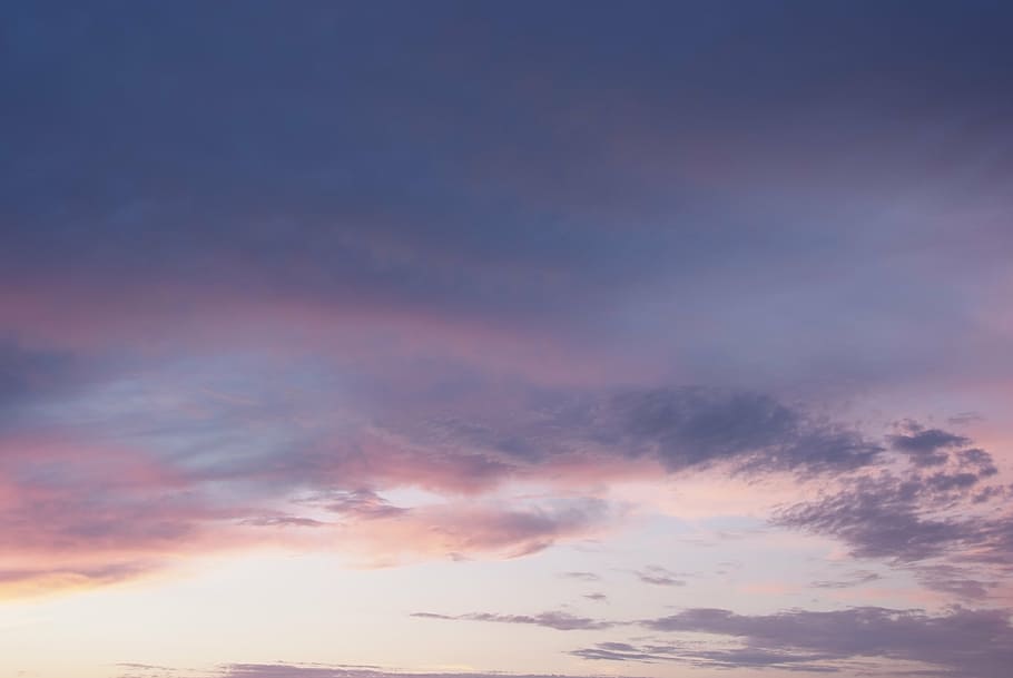 sky, clouds, evening sky, afterglow, nature, sunset, cloud - sky HD wallpaper
