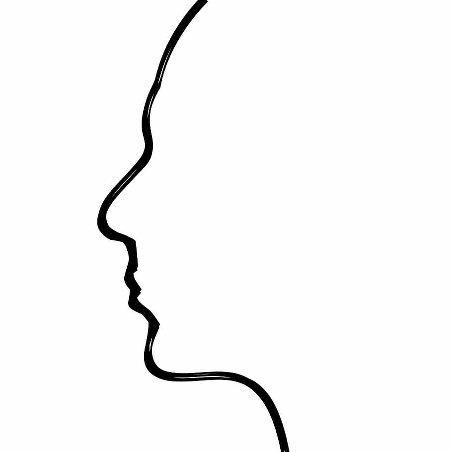 black man's face illustration, head, brain, thoughts, human body